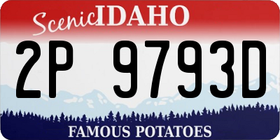 ID license plate 2P9793D