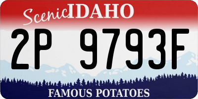 ID license plate 2P9793F