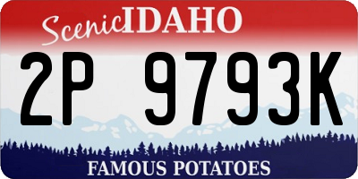 ID license plate 2P9793K