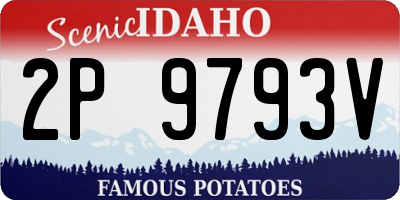 ID license plate 2P9793V