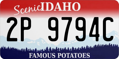 ID license plate 2P9794C