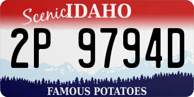 ID license plate 2P9794D