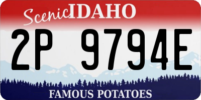 ID license plate 2P9794E