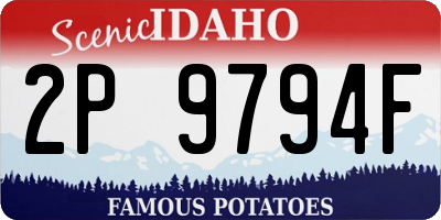 ID license plate 2P9794F