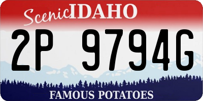 ID license plate 2P9794G