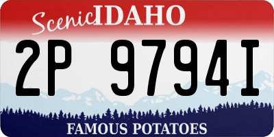 ID license plate 2P9794I