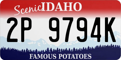ID license plate 2P9794K