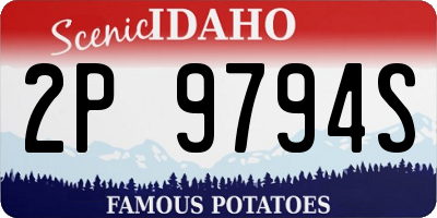 ID license plate 2P9794S