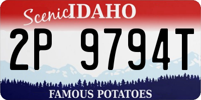 ID license plate 2P9794T