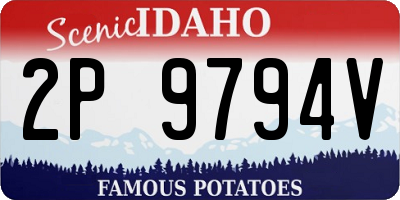 ID license plate 2P9794V