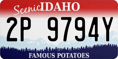 ID license plate 2P9794Y