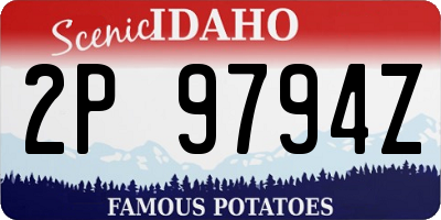 ID license plate 2P9794Z