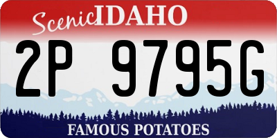 ID license plate 2P9795G