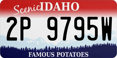 ID license plate 2P9795W