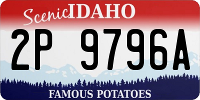 ID license plate 2P9796A