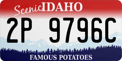 ID license plate 2P9796C