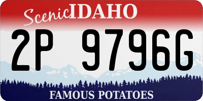 ID license plate 2P9796G