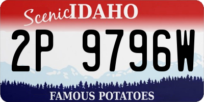 ID license plate 2P9796W