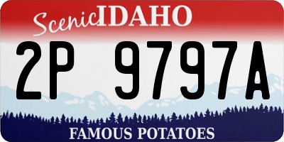 ID license plate 2P9797A