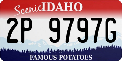 ID license plate 2P9797G