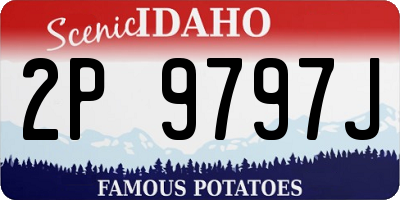 ID license plate 2P9797J