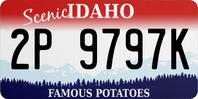 ID license plate 2P9797K