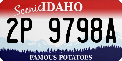ID license plate 2P9798A