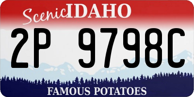 ID license plate 2P9798C