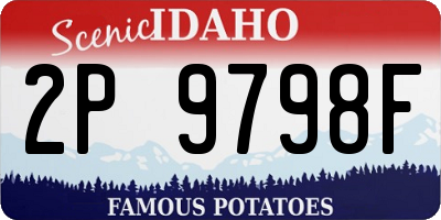 ID license plate 2P9798F