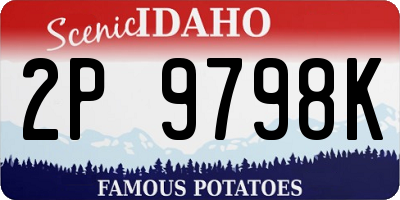 ID license plate 2P9798K