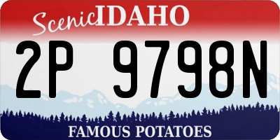 ID license plate 2P9798N