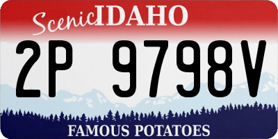 ID license plate 2P9798V