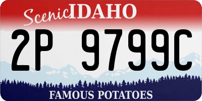 ID license plate 2P9799C