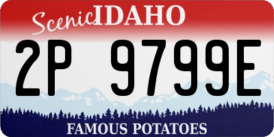 ID license plate 2P9799E