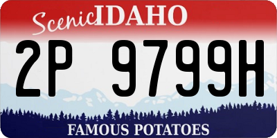 ID license plate 2P9799H