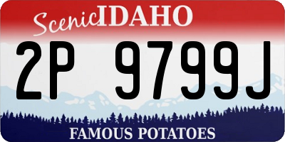 ID license plate 2P9799J