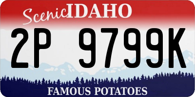 ID license plate 2P9799K