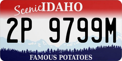 ID license plate 2P9799M