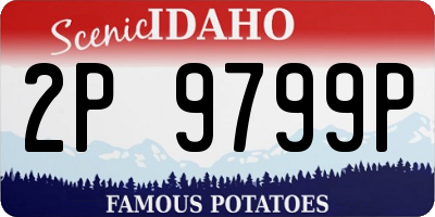 ID license plate 2P9799P