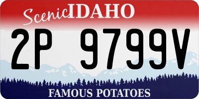 ID license plate 2P9799V