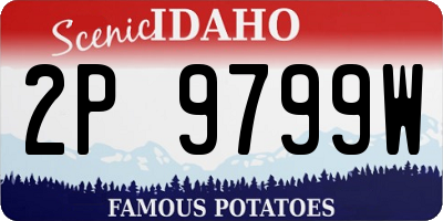 ID license plate 2P9799W