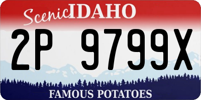 ID license plate 2P9799X