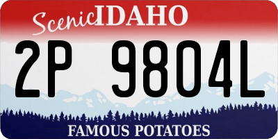 ID license plate 2P9804L