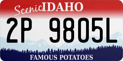 ID license plate 2P9805L