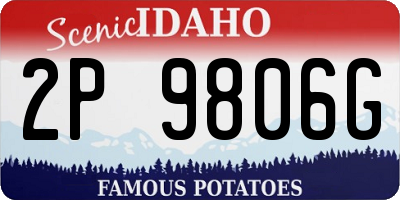 ID license plate 2P9806G