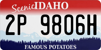 ID license plate 2P9806H