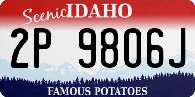 ID license plate 2P9806J