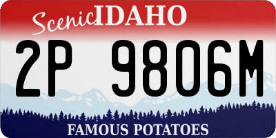 ID license plate 2P9806M