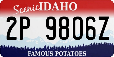 ID license plate 2P9806Z