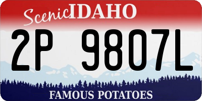 ID license plate 2P9807L